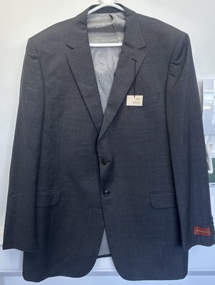 NEU Marks & Spencer Herren Grau Blazer Anzug Sakko 48  Lang Leicht Wolle
