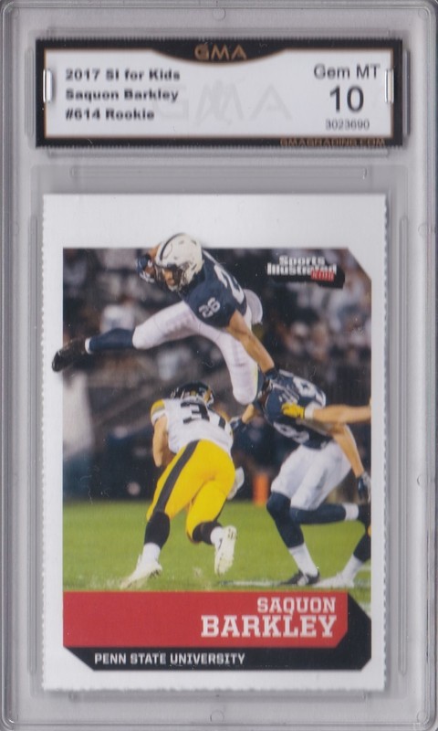 2017 Sports Illustrated Saquon Barkley Rookie Card - RC - GMA Gem Mint 10 !!!