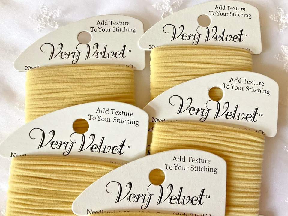 Needlepoint Embroidery Thread Rainbow Gallery Lot of 5 Very Velvet Yellow New - Image 2 of 3