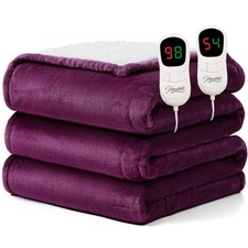 Electric Heated Blanket King 100 x90 Dual Control 10 Heat Level Homemate Size