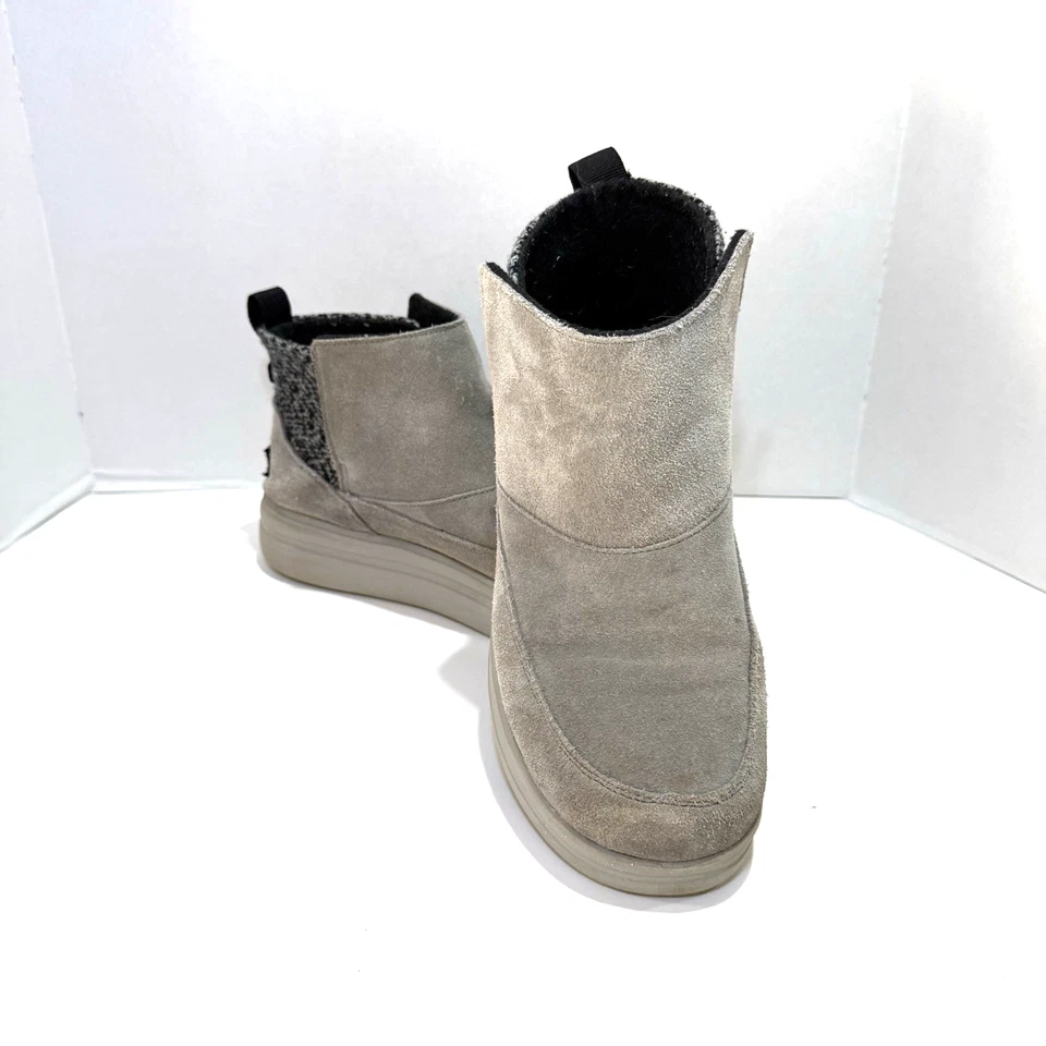 Heydude Mel 麂皮靴 Lunar Rock 女式 9 码 灰色 — 第 2/4 张图片