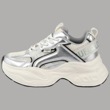 Chaussures Buffalo Yuno Design Moderne Blanc Et Motif Argent Art. 1636643
