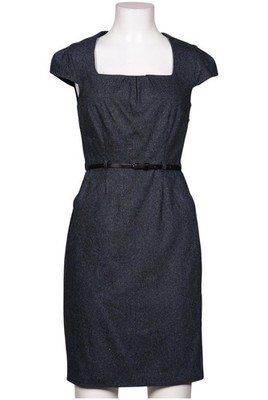 Monsoon Kleid Damen Dress Damenkleid Gr. EU 36 Wolle Seide Marineblau #txo8ng6