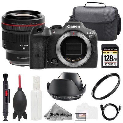 Canon EOS R7 + RF 85mm f/1.2 L USM DS Lens +128GB+Bag+ UV Filter- Basic Kit