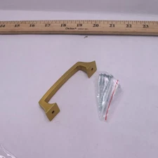 GlideRite Classic Base Pull Cabinet Hardware Handle Satin Gold 3" Center 