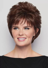 Women's Short Layered Hairstyles Voluminous Crop Straight Synthetic Wigs
