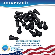 New 25x Tubeless Tire Valve Stems Stubby Tr412 Fits Atv Lawn Mower Etc.