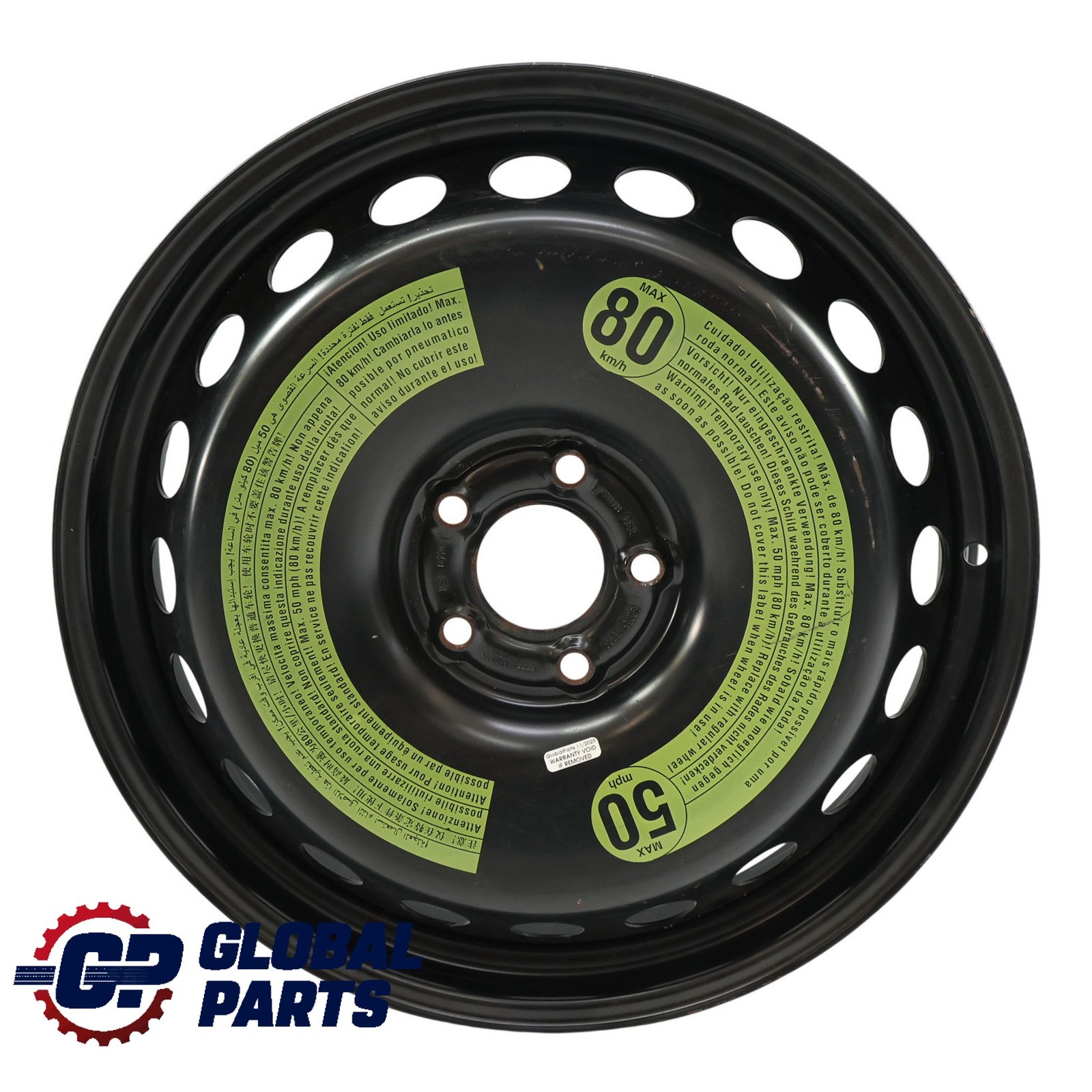 Audi A4 B8 A5 8T Cerchio Acciaio Scorta Nero 19" 4J ET:29 8K0601027B