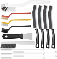15 Pack Crevice Cleaning Brush Set, Hard Bristle Small Scrub for Corners  Grout