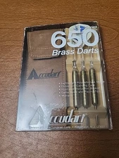 Accudart Series 650 Brass Dart Set VINTAGE Model 660-22 COMPLETE