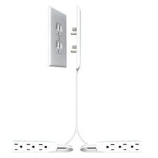 Legrand 8 ft Ultra-Thin Electrical Outlet Cover 3-Outlet Power Strips