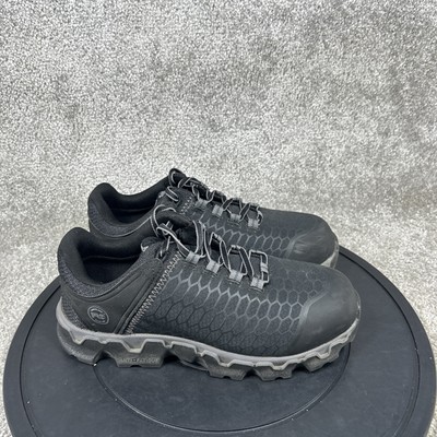 Timberland Pro Shoe Women Size 8 M Powertrain Sport Alloy Toe Work Black Sneaker
