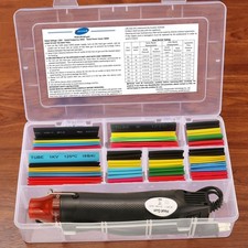 Wire Heat Shrink Tubing Kit  Mini Heat Gun for Shrink Tubing - 328pcs 2:1 Wi...