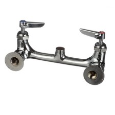 T&S Brass 8 Wall Mount Mixing Faucet, Sc-Cerama Cartridges, B-0230-CR-LN -