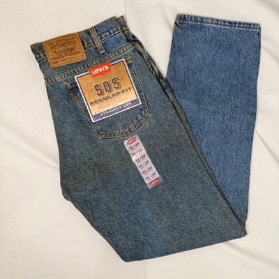 NWT Vintage Deadstock 90s Levi's 505 Orange Tab 34x32 Jeans Regular Straight
