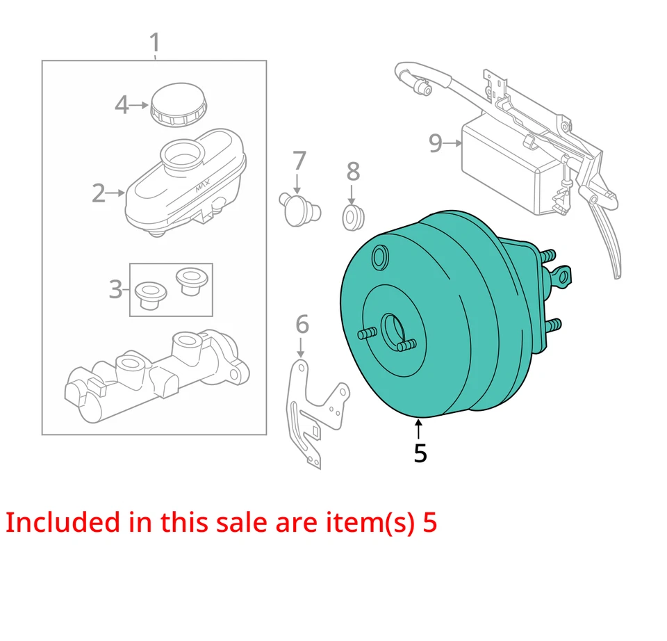 2004 Ford Crown Victoria Power Brake Booster OEM 104K milhas - LKQ404439189 - Imagem 4 de 4