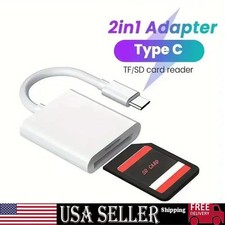 2in1 Micro SD/TF Dual Slot Memory Card Reader for iPhone iPad Camera Adapter