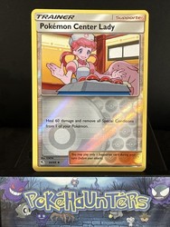 Pokemon Center Lady 64/68 Hidden Fates Reverse Holo