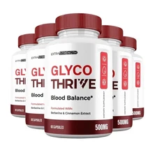 5-Pack Glyco Thrive Capsules – GlycoThrive Natural Glycogen Support - 300 Caps