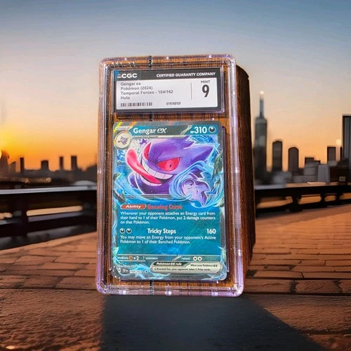 Gengar EX 104/162 Temporal Forces Double Rare Card CGC 9