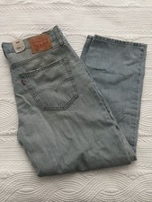 Levi's 550 Relaxed Fit Jeans Mens Size 36x30 Light Blue Wash Denim Distressed