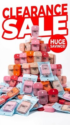 50 Pack Hand Sanitizers w/ Silicone Cases Mixed Scents & Colors Bulk Lot New