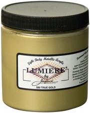 Jacquard Lumiere Metallic Acrylic Paint 8oz True Gold