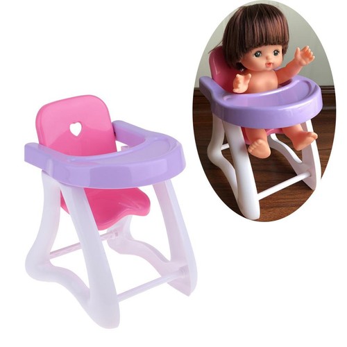 Chaise Haute Pour Poupée Mellchan, Meubles Pour Enfants, Ensemble De Jeu, Jouet - Picture 7 of 7