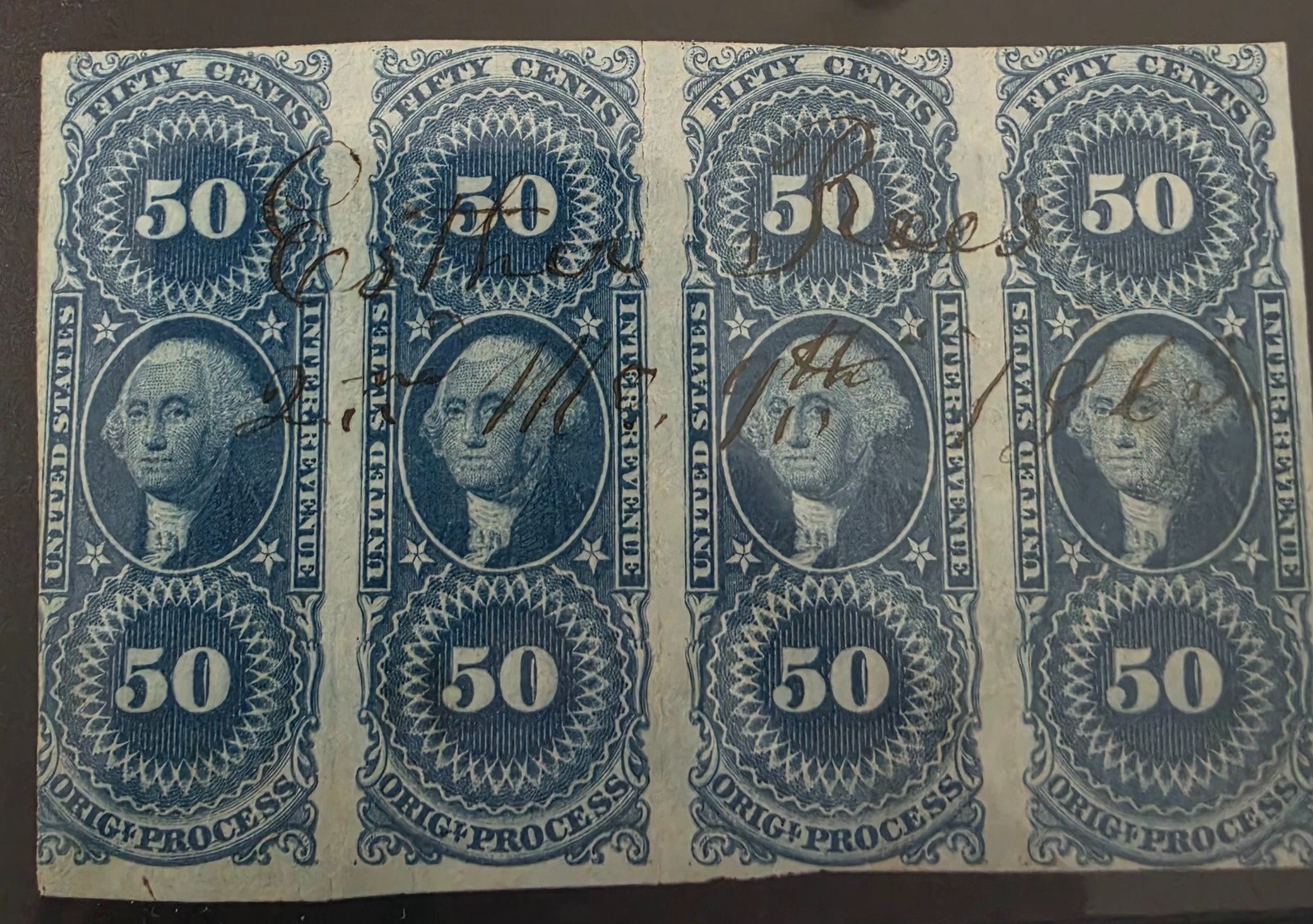 usRevenuer  Special 1st Issue multiples  R  60a  Block of 4  SCV  1200
