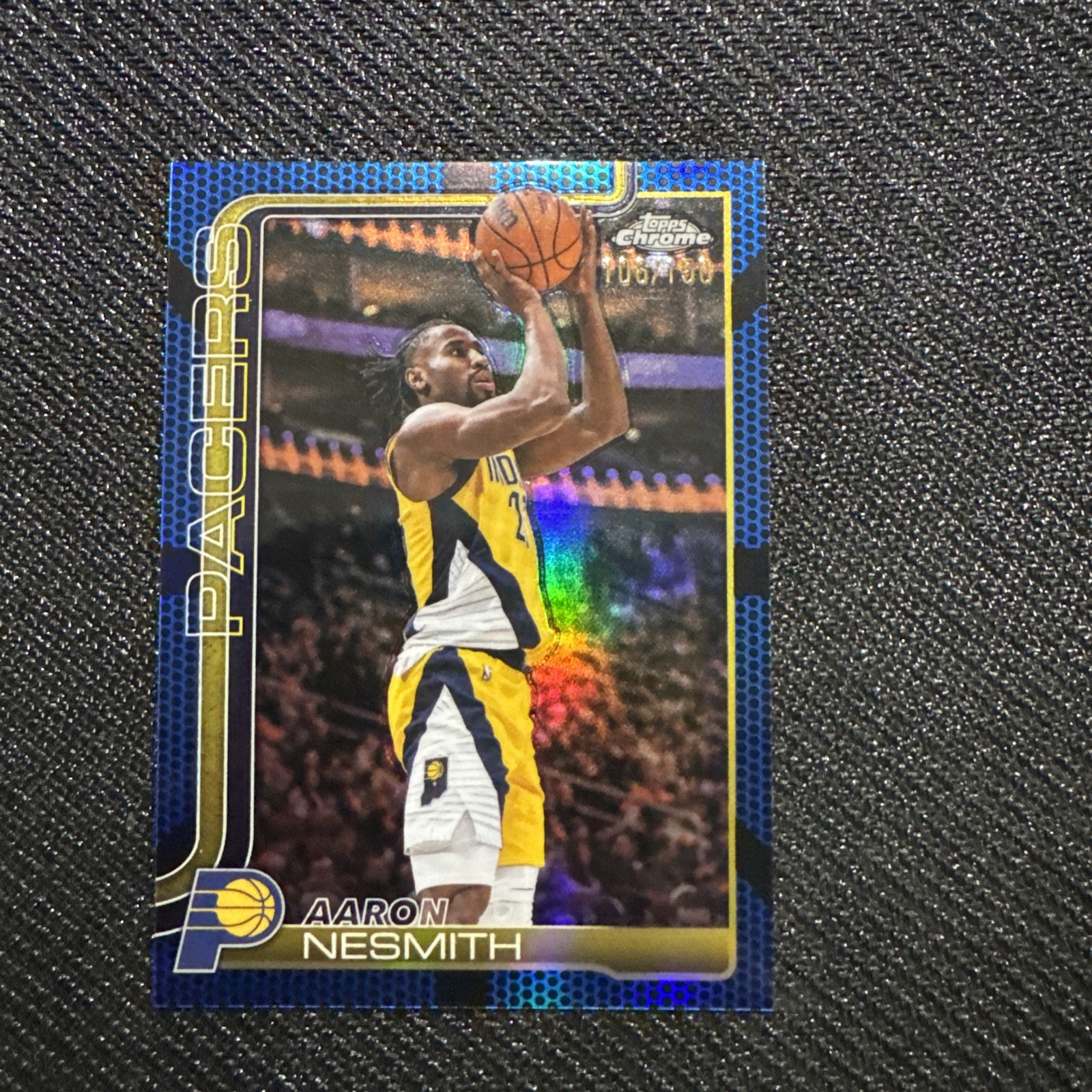 2026 Topps Chrome Updates Blue Wave #134 Aaron Nesmith /150 Pacers