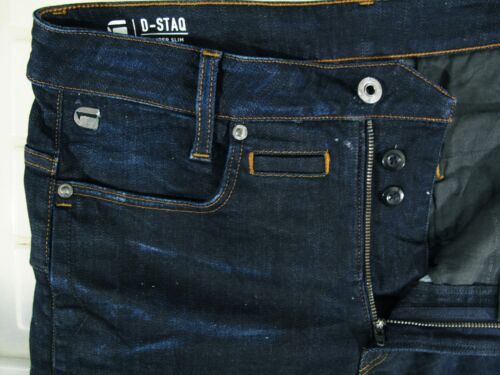 *HOT Men G STAR RAW DENIM D-STAQ 3D SKINNY DARK STRETCH Jeans 30 x32 (Fit 30x30) - Afbeelding 1 van 13