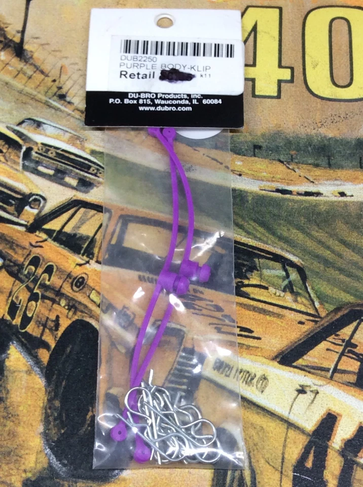 Dubro 2250 Purple Body Klip Retainers {2pc.}} NewInPack USA Shipped - Image 2 of 2