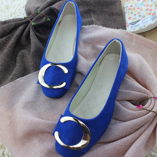 Women Flats Slip On Flat Shoes Formal Ladies Square Toe Classic Pumps Buckle - Bild 9 von 113