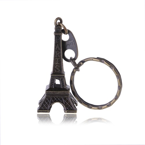 5cm Bronze Tone Paris Eiffel Tower Figurine Statue Vintage Alloy Model Decor - Picture 2 of 6