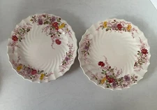 Spode FAIRY DELL Copeland England 2 Bread Plates 6 1/8" + 2 Saucers 5 5/8"