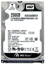 Western Digital 250GB WD2500BEKX 7200RPM SATA 2.5" Laptop HDD Hard Disk Drive