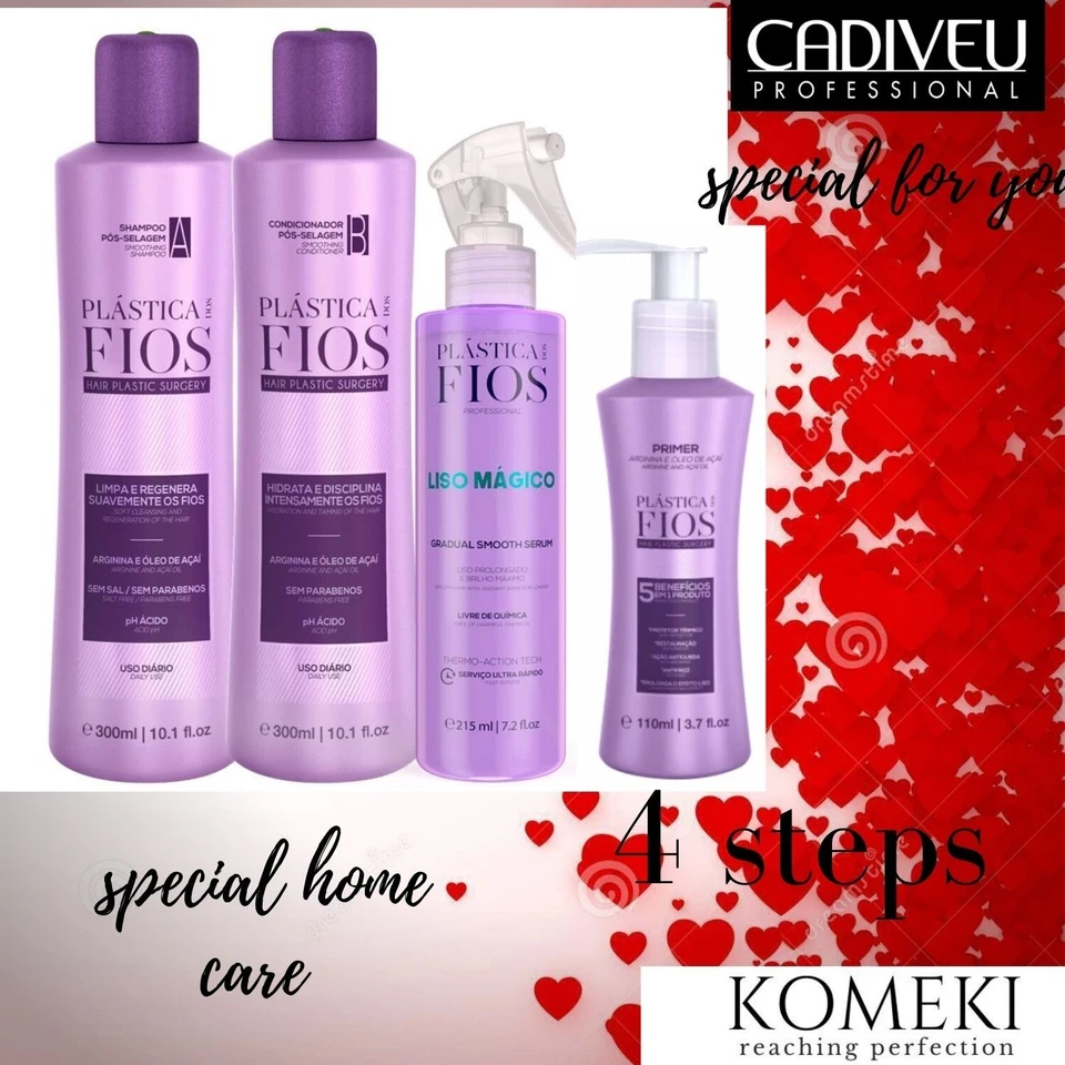 5 x Kits Cadiveu Plastica dos fios Shampoo + Conditioner + Liso Magico + primer - Image 2 of 4