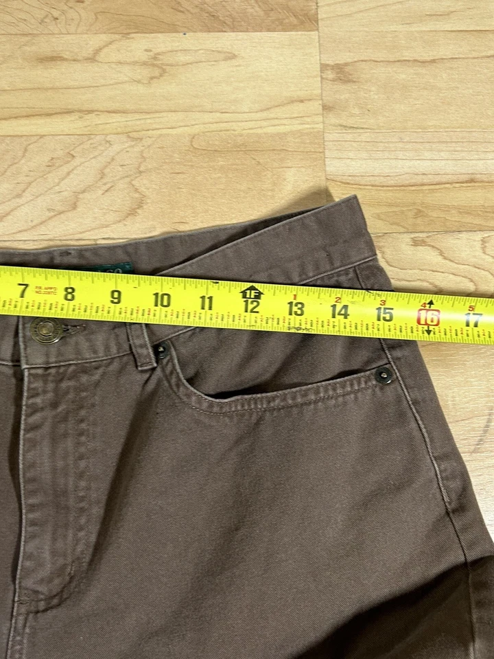 Lauren Jeans Co Mujer Marrón Denim Pierna Recta Recortado Talla 6 Foto 4 de 4