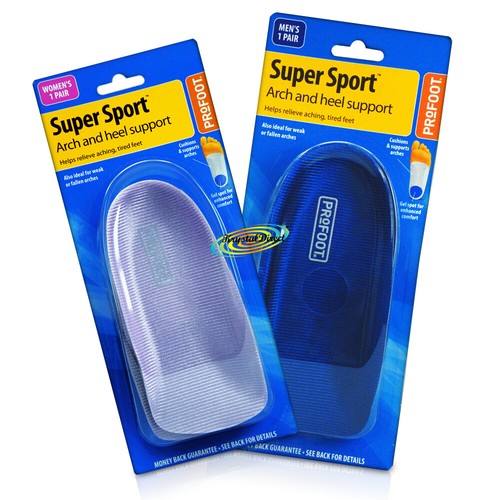 Profoot Super Sport Moulded Aching Tired Feet Relief Arch Heel Cushions