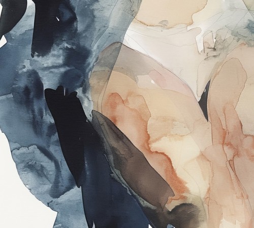 Contemplative Abstract Nude Figure 5"x7" Print on Matte Paper | Watercolor Art - Picture 7 of 7