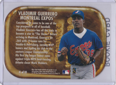 VLADIMIR GUERRERO ROOKIE CARD Mining for Gold METALS RC Motreal
