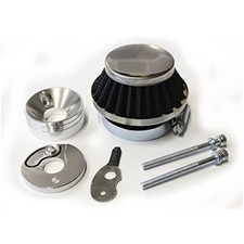 UFO Style Chrome Air Filter Kit w/V-stack, choke for 43cc,49cc Scooters, bikes