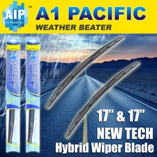 Hybrid Windshield Wiper Blades Bracketless J-HOOK OEM QUALITY 17" & 17"
