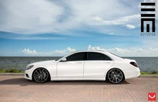 Cars vossen wheels mercedes s class Desk Mat Stitched
