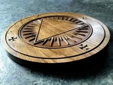 ROSENKREUZER ALTAR PATEN Opfergabeplatte - Eiche massiv geschnitzt