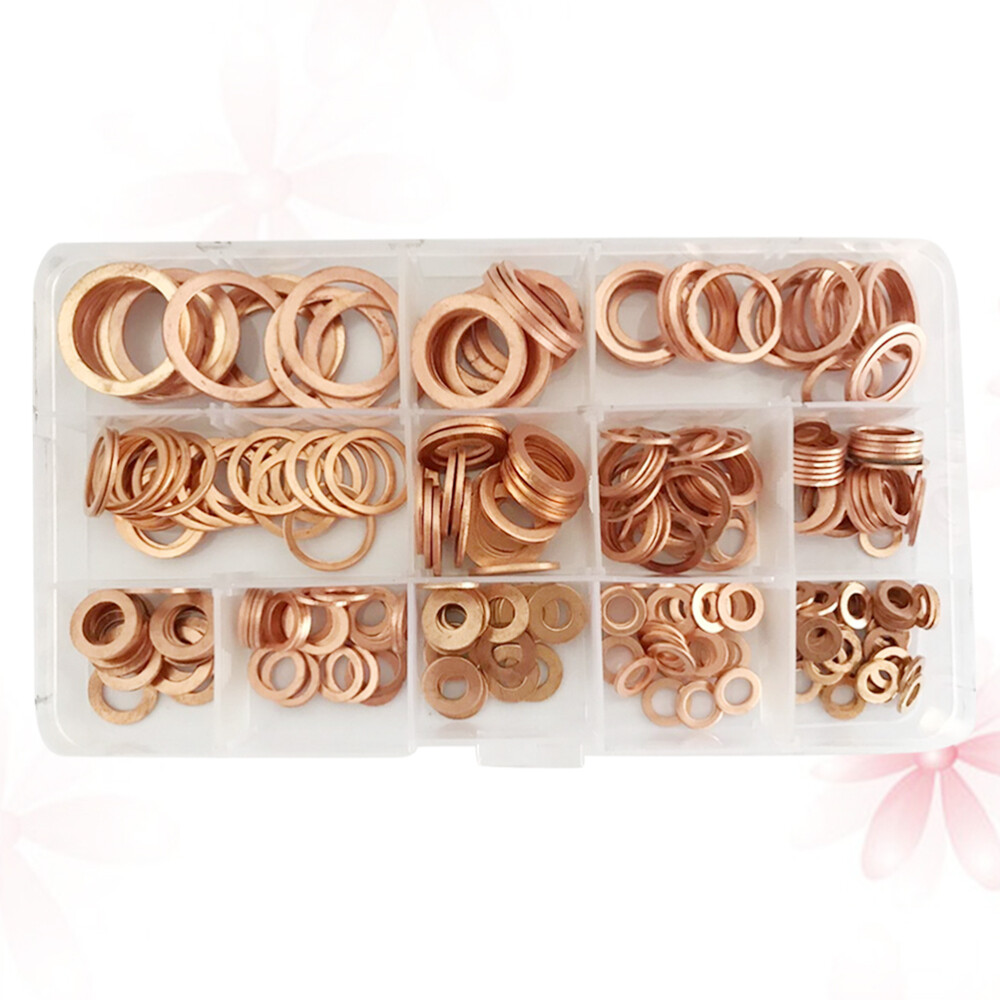 300PCS Steel Washers  Copper Washers  Metal Washer Flat Washer Air Pumps Washers