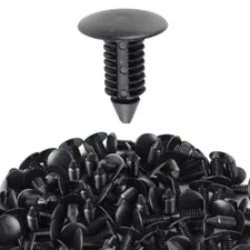 100X 8mm Bumper Clips Auto Car Hole Plastic Rivets Fastener Fender Push Pin NEW