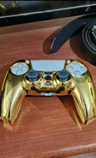 Gold Chrome Cover Shell Case Replacement Sony Playstation 5 PS5 Controller