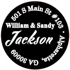 Custom Embosser Seal- Shiny EZ-Seal Decorative Round Personal Name and Address 