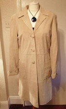 Betty Jackson Pieces, Suede Coat, Size 14, Used Vgc, Slit Cuff.